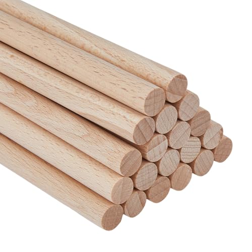 Hobbspring 20 Stück Dübelstange Unbehandelte Naturholzstangen Holzdübel Massivholzstange 20x1cm Hartholzstäbe Holz Bastelstange Zum Basteln DIY Stricken Wandteppiche Heim Und Gartendekoration Hobbspring 20 Stück Dübelstange Unbehandelte Naturholzstangen Holzdübel Massivholzstange 20x1cm Hartholzstäbe Holz Bastelstange Zum Basteln DIY Stricken Wandteppiche Heim Und Gartendekoration von Hobbspring