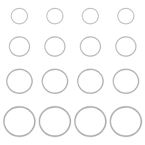 Hobbspring 80 Stück 4 Größen Runde Ohrringe Perlen Creolen 12/16/20/25mm Edelstahl Verbindungsringe Ohrringe Offene Fassungen Verbindung Für Halsketten Schmuckherstellung von Hobbspring