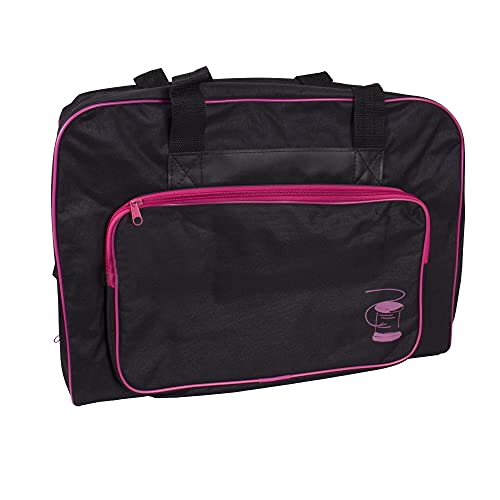 Groves MR4660 Nähmaschinentasche, Polyester, Schwarz & Rosa, 47 x 21 x 33cm von Hobby Gift