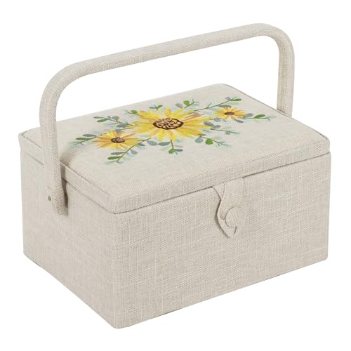 Hobby Gift MRMEƱ.2 Nähkästchen, Sonnenblume, 25.5 x 18.5 x 14.5 von Hobby Gift