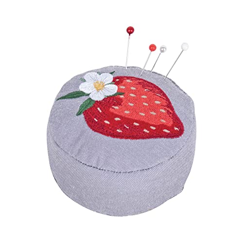 Hobby Gift Nadelkissen aus Stoff, 8 x 8 x 3,5 cm, natürliche Erdbeere Hobby Gift Nadelkissen aus Stoff, 8 x 8 x 3,5 cm, natürliche Erdbeere von Hobby Gift
