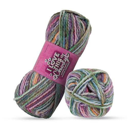 I Love This Chunky sperriges Garn zum Häkeln und Stricken, weicher Garnknäuel, 100 % Acrylgarn zum Häkeln von Decken, Hüten und mehr, 90 m von Hobby Lobby