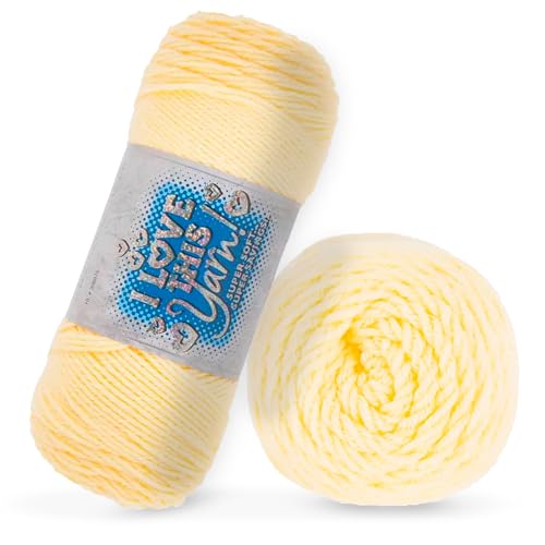 I Love This Yarn 4 – mittelgroßes Garn zum Häkeln und Stricken – weicher Garnknäuel – 300 Meter Acrylgarn zum Häkeln von Decken, Hüten und mehr – Bastelbedarf für Bastelzubehör von Hobby Lobby