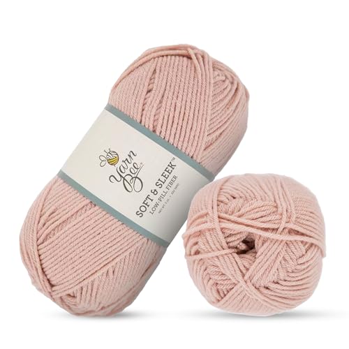 Yarn Bee Medium Garn zum Häkeln und Stricken, weicher Garnknäuel, 230 Meter aus 100 % pillingarmem Acrylgarn zum Häkeln von Decken, Hüten und mehr – Bastelzubehör von Hobby Lobby