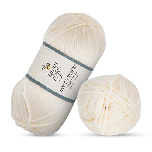 Yarn Bee Medium Garn zum Häkeln und Stricken, weicher Garnknäuel, 230 Meter aus 100 % pillingarmem Acrylgarn zum Häkeln von Decken, Hüten und mehr – Bastelzubehör von Hobby Lobby