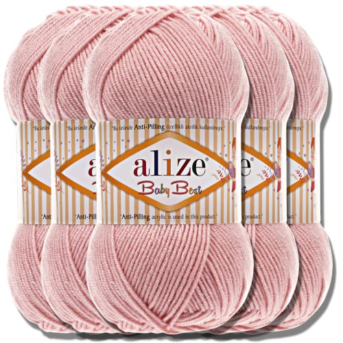 Hobby YARN Alize Baby Best Batik 5x 100g Türkische Premium Wolle Babywolle (Polvo | 161) von Hobby YARN