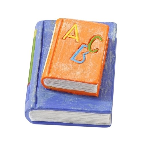 Dekorationsmaterial CREApop Streuteile ´Schulbücher´orange/blau ca.4cm von Hobbyfun