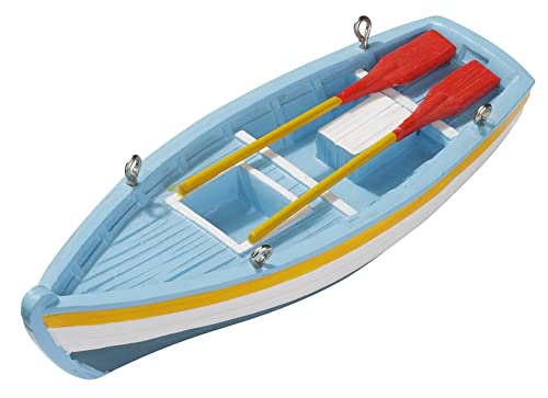 Hobbyfun Ruderboot, 10 x 3,5 x 1,8 cm, Kunststoff, Dekorativ, Blau von Hobbyfun