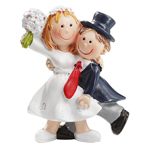 Hochzeitspaar mit Blumenstrauss Hochzeit Figur Deko Brautpaar von Hobbyfun