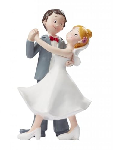 Hochzeitspaar tanzend Figur Deko Brautpaar Tortendeko Bräutigam Braut 15 cm von Hobbyfun