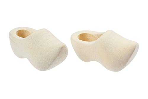 Miniatur Holz Schuhe, ca. 3cm, 2 Stck. Hobbyfun von Hobbyfun