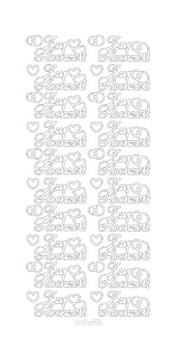 "Konturensticker ""Zur Hochzeit"" gold-glänzend" von Hobbyfun