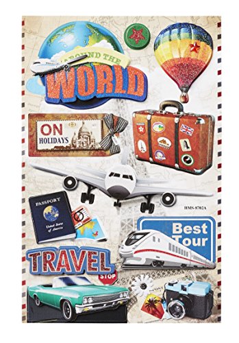 Sticker Reise II, Bogen 11x 17 cm von Hobbyfun