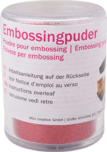 EFCO Einbrennpulver 10g Embossingpuder Stempelembossing Glitter-Rot von Hobbygross