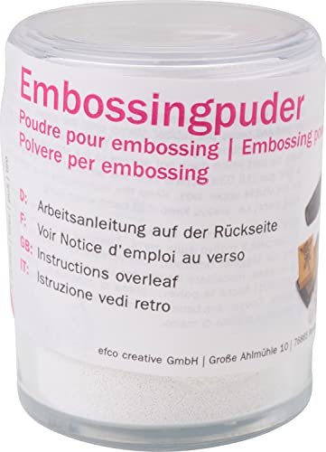 EFCO Einbrennpulver 10g Embossingpuder Stempelembossing Weiß von Hobbygross