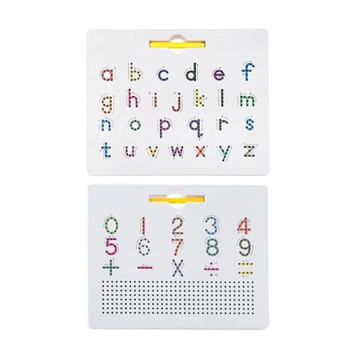 Hobngmuc Magnetisches Buchstaben-Zeichenbrett, Magnetisches Alphabet-Zeichenbrett - 2-in-1 Lernspielzeug zum Üben und Lernen - Stem Toy Letters Learning, Magnet Bead Tablet Pad, Üben von von Hobngmuc