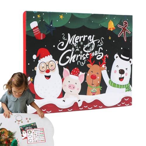 Hobngmuc Weihnachtsschmuck Adventskalender,Adventskalender Schmuck,Countdown-Kalender Schmuckherstellungsset | Weihnachts-Adventskalender, Weihnachts-Countdown-Kalender, Schmuckherstellungsset für von Hobngmuc