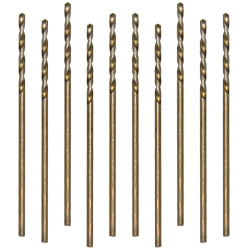 Hocansen 10 Stück HSS Spiralbohrer M35 Cobalt Bohrer Bit Set Kobalt Jobber Bohrer 1mm Metallbohrer für Metall, Edelstahl (1mm/ZT-MH) von Hocansen