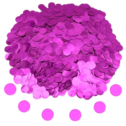 Hocansen 50g/1.76oz Runde Konfetti 15mm Tisch Papier Confetti Metallisch Folie Glitzer Konfetti Streudeko Pailletten Tischkonfetti in Hochglanz für Party Dekoration (Rose/ZX-YX) von Hocansen