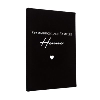 Hochzeitideal Stammbuch der Familie 'Britney' Nr. 304 inkl. Personalisierung (Schwarz, A5) von Hochzeitideal