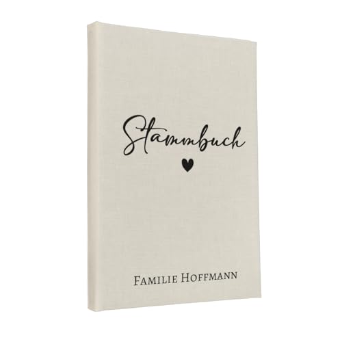 Hochzeitideal Stammbuch der Familie 'Tammy' Nr.302 inkl. Personalisierung (Creme, Klassisch) von Hochzeitideal