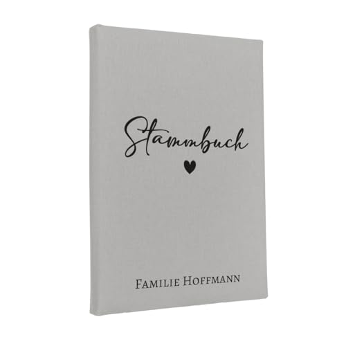 Hochzeitideal Stammbuch der Familie 'Tammy' Nr.302 inkl. Personalisierung (Hellgrau, A5) von Hochzeitideal