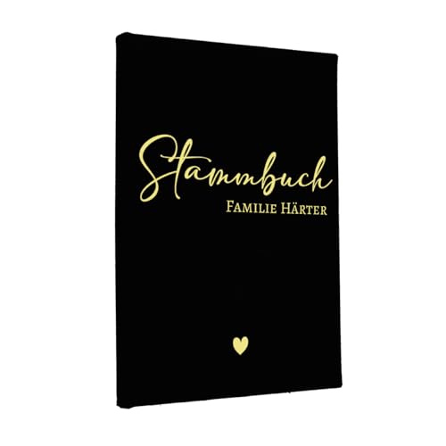 Stammbuch der Familie 'Claudi' Nr. 303 inkl. Personalisierung (A4, Schwarz) von Hochzeitideal