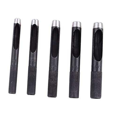 5St Gürtel hohl Beutel Kit-Tools ansehen Stanzwerkzeug Kreisschlag Gürtellochschneider Gürtellochmacher handwerkzeug lochfinder punch set uhrenwerkzeug Gürtellocher Black Hoement von Hoement