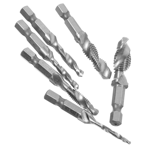 Hoement 1 Satz scheibengardine modern entgrater Entgraten power drill Gewindeschneiden gezahnter Nutfräser Bohrer für Metall Zimmermannsbit Bohrer für Glas Ersatzbohrer Stahl Silver von Hoement