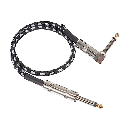 Hoement 1 Stk Gitarren-audiokabel Audiokabelanschluss Verstärkerkabel Für Instrument Rechtwinkliges Instrumentenkabel Professionelles Instrumentenkabel Keytar-instrument Black Kupferkern von Hoement