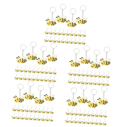 Hoement 120 Stk Biene Schlüsselanhänger Geschenkartikel für Bienen-Mottopartys Bienen als Schlüsselanhänger bienen bienen zubehör schlüsselhalter Schlüsselbund PVC von Hoement