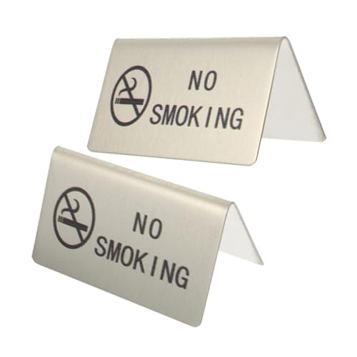 Hoement 2 Stück Rauchverbotsschild „Do Not Smoke“ Schild „Nicht Rauchen“ Schreibtisch Logo Indikator Tischplattenschild „No Smo King“ Schild Kartenschilder Warnschild Zelt Für Auto von Hoement