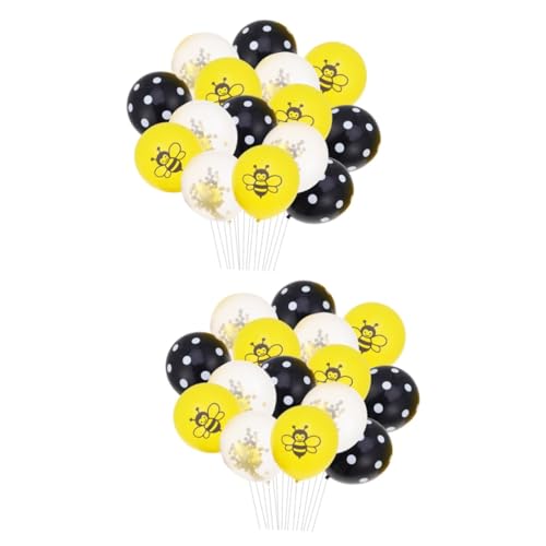 Hoement 30 Stück 12 Latexballons wand polsterung living room decoration ballongas Luftballons für Geburtstagsfeiern Bienenballons Zubehör für Partydekoration Bausatz für Partyballons von Hoement