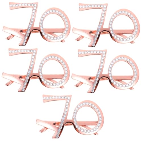 Hoement 5St Altersbrille faschingsbrille karnevalsbrille Requisiten für Fotokabinen mit Brille Herz Sonnenbrille rosa Sonnenbrillen für Herren kinder sonnenbrille schöne Geburtstagsbrille von Hoement