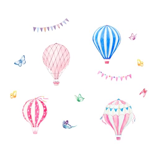 Hoement Abnehmbare PVC Wandsticker Heißluftballons Für Kinderzimmer Selbstklebende Wandtattoos Zur Dekoration Von Wänden Ideal Für Das Kinderzimmer Und Das Spielzimmer Kreative von Hoement