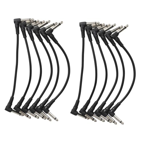 Hoement Patchkabel Für E Gitarre Schwarze Effektkabel Für Musikinstrumente Hochwertige Verbindungsleitungen Ideal Für Gitarren Und Effektgeräte Packung von Hoement