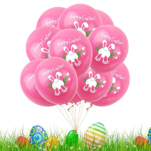 Hogvinnatil Osterballondekoration, Frohe Osterballons,Osterballons Eier Bunny Chick 100x | Happy Decor, thematische Party Latex Party liefert Dekorationen von Hogvinnatil