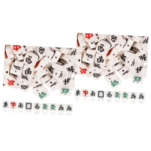 200 Stk Mahjong-perlen Linsenperlen Perlen-kit Bausatz Tonperlen Mahjong Freundschaftsarmband Perlen Mahjong-ohrringe Herstellung Von Armbändern Aus Tonperlen Mahjongg Polymer-ton Hohopeti von Hohopeti