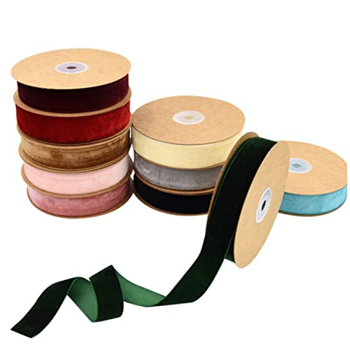 Hohopeti 1 Rolle Geschenkverpackungsband Spitzenband beflockter Plüschstoff Hessisches Hochzeitssatinband Girlandendekor seidenband ribbon hochzeitsdekoration wrapping bandalette von Hohopeti