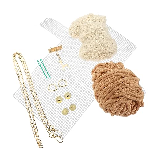 Hohopeti 1 Satz DIY-Garnbeutel DIY gewebtes Geldbörsenmaterial Kussschloss-Herstellungsset handarbeitstasche strickset für anfänger Geldbörse handgefertigte Lieferungen Geldbörse DIY Nähset von Hohopeti