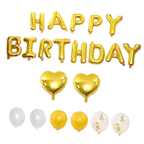 Hohopeti 1 Satz Geburtstagsballon-set Goldene Buchstabenballons Ballongirlande Zum Geburtstag Dekorationen Für Mädchengeburtstage Alles Zum Geburtstag Dekorationen Aluminiumfolie von Hohopeti