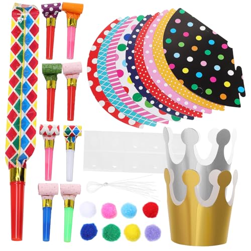 Hohopeti 1 Satz geburtstagsfeier dekoration party sachen party supplies Party mit Papierhüten geburtstag krone hut Deckel schirmmützen Kappen Kronenhüte aus Papier Fiesta-Party-Dekorationen von Hohopeti