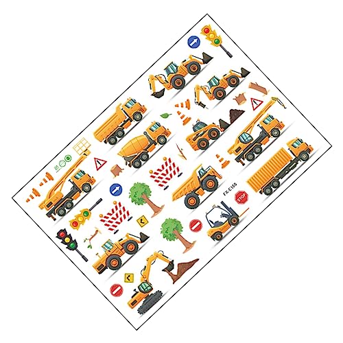 Hohopeti 1 Set Kinderzimmer Ampel Aufkleber Kognitive Wandtattoos Mit Bagger Dekorative Wandaufkleber Für Farbenfrohe Und Lehrreiche Wandgestaltung Für Das Spielzimmer von Hohopeti