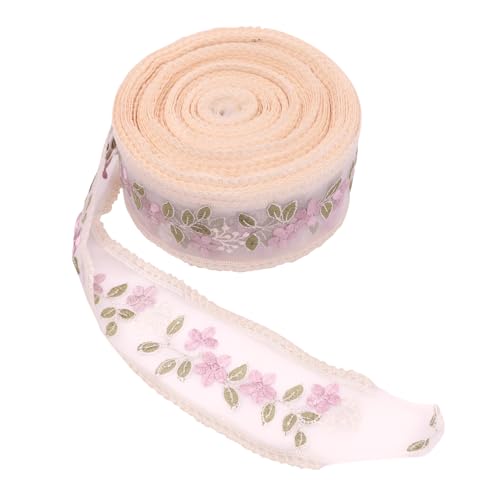 Hohopeti 1 Stück 30 Kleidung Blumenhandwerksspitze Spitzenband Chiffonvorhänge Chiffonband Geschenkband graceling gracy hochzeitsdirndl gewand Spitze nähen Spitzenbesatz Polyestergarn Rosa von Hohopeti