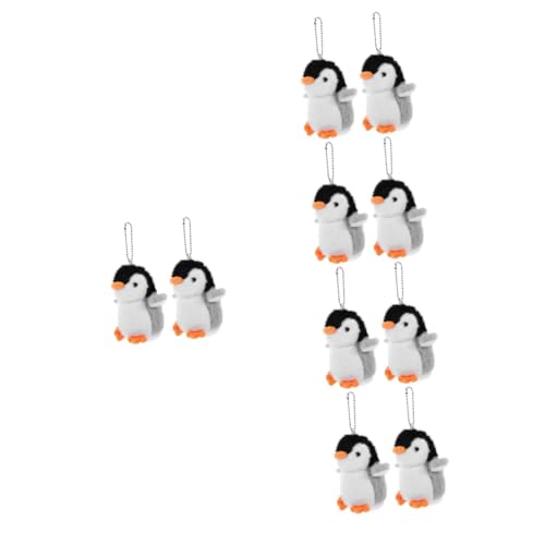 Hohopeti 10 Stk Pinguin-puppe-anhänger Pinguin Schlüsselanhänger Plüsch Plüsch-schlüsselanhänger Plüsch Zum Aufhängen Pinguin-plüschtier Plüschtiere Gefüllte Puppe Schlüsselanhänger Grey von Hohopeti