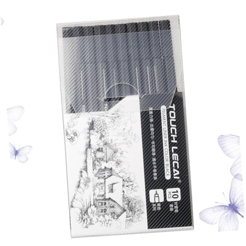 Hohopeti 10 Stk neutraler Filzstift Hookline-Stift Bürobedarf wasserdichter Anzug schreibkladde büroartikel office supplies wachsmalstifte pastel pens skizzenstifte inkis stifte Black von Hohopeti