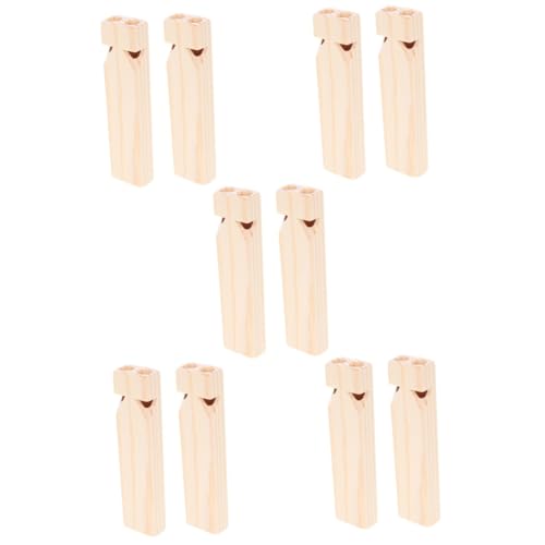 Hohopeti 10 Stück Kinder Musikinstrument Pfeife Zug Kinderspielzeug Kinderflöte Partyzubehör Partyzubehör Kleines Spielzeug Für Kinder Aus Holz Khaki von Hohopeti