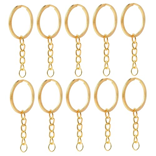 Hohopeti 10 Stück Schlüsselanhänger Anhänger Schlüsselanhänger Charms Bulk Handgelenk Schlüsselanhänger Geteilte Schlüsselanhänger Ringe Biegeringe Bulk Connector Schlüsselanhänger Ring von Hohopeti