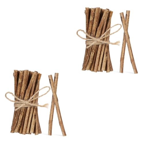 Hohopeti 100 Stk Holzstab selber machen Holzzweige für das Handwerk rustikale Wohnkultur natürliche Stöcke Miniatur Holzstäbchen für Kunsthandwerk DIY Holzstäbchen Log-Sticks Zweige loggen von Hohopeti