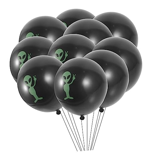 Hohopeti 100 Stück Emulsions Alien Ballons Heliumballons Abschlussballons Große Alien Ballons von Hohopeti